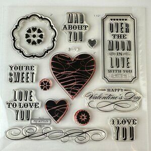 My Acrylix Valentines Day Stamp Set - Love Hearts s1112